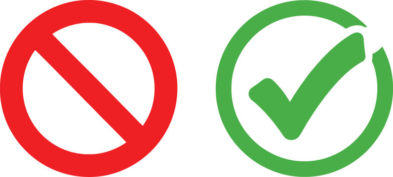 Yes no signs Vector