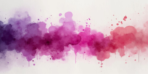 Obraz premium An artistic watercolor background featuring colorful paint splashes and ink splatters creates a vibrant grunge texture with pink drops and abstract design elements for a creative wallpaper