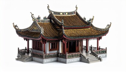 Obraz premium Miniature Model of Traditional Chinese Pavilion