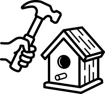Birdhouse Construction Line Icon