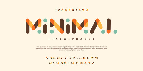 Modern font creative rounded alphabet color fonts. Typography urban round bold with colors dot exposure. vector illustration   © Abdullah 