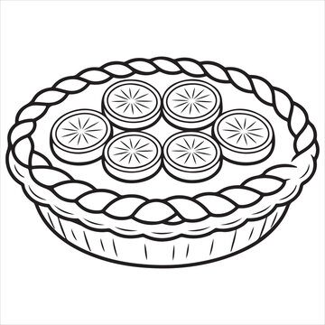 Classic lattice-topped fruit pie with sliced lemon garnish