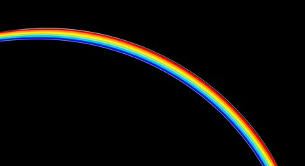 Naklejka premium Vibrant Rainbow Arc Illuminating the Darkness