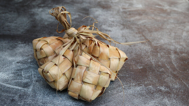 Ketupat, an Indonesian traditional cuisine very popular during Hari Raya Idul Fitri. This is made of the white rice, usually served with opor ayam on Ied day.