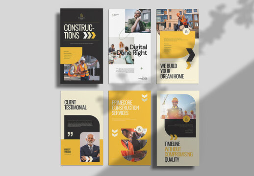 Construction Social Media Story Layout