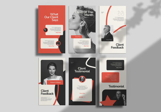 Customer Review Social Media Story Layout