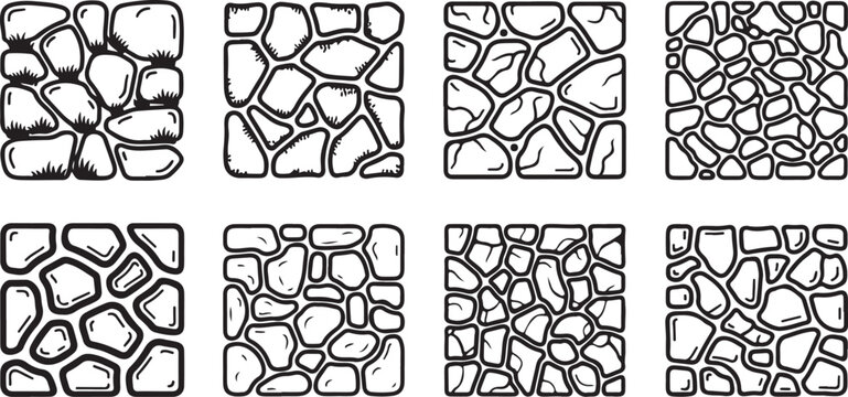 Seamless pattern with tangled black ribbons on white Vector