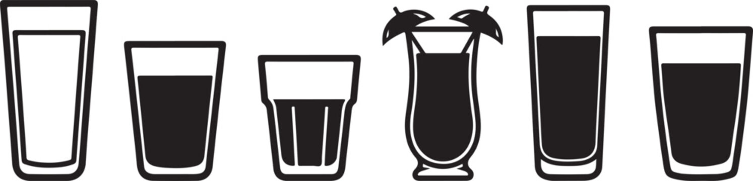 Black flower vase illustration with glass effect vector Vector