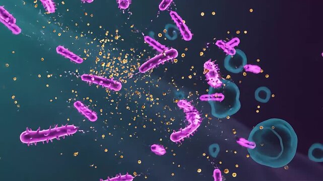 Nutrient Competition Imbalance in Gut Microbiome Animation