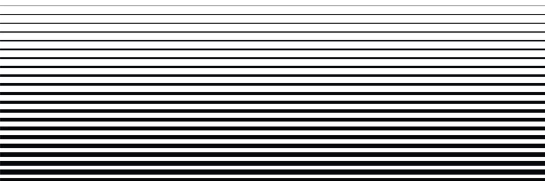 Thin line halftone gradient texture. Fading vertical stripe gradation background. Repeating wide pattern backdrop. Black parallel lines wallpaper for overlay, print, cover, banner, poster. Vector