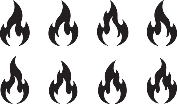 Black horse silhouette vector set isolated on white Vector