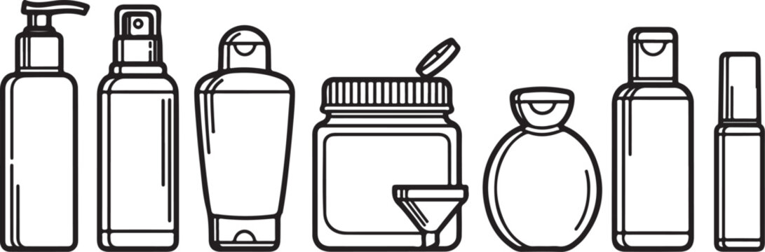 Flat icon set of office supplies and stationery items vector Vector