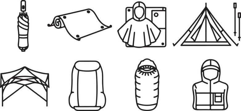 Vector collection of 8 realistic house icons and tools illustration Vector