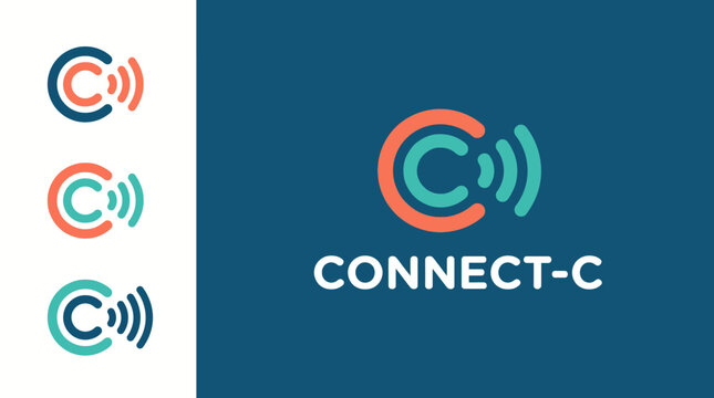 Featuring vibrant colors and soundwave motifs, this logo emphasizes connectivity and communication in the digital age, appealing to modern audiences and businesses alike.