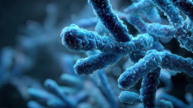 close up of a bunch of blue bacteria. The bacteria are in a blue color and are spread out in the image, close up of 3d microscopic blue bacteria