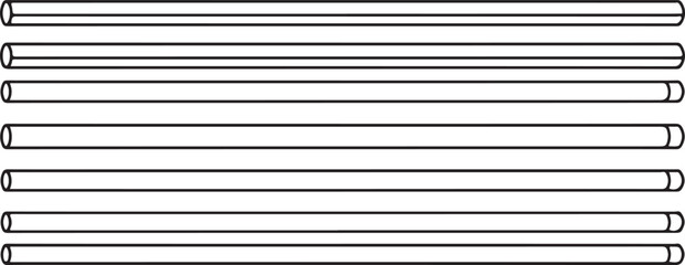 Fototapeta premium Horizontal parallel lines icon set vector illustration Vector
