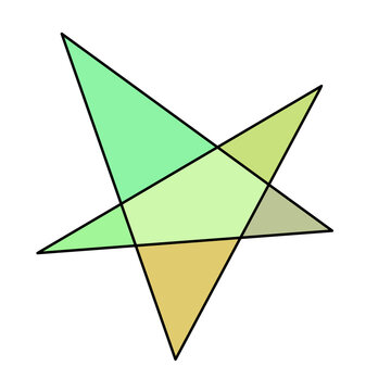 Green Mint Geometric Star Decorative PNG