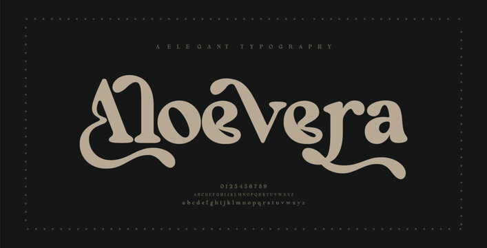 Elegant alphabet letters font set. Classic Custom Lettering Designs. Typography regular fonts uppercase and lowercase. vector illustration 
