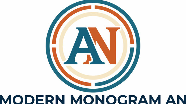 This logo features a sophisticated monogram design, elegantly combining initials in a circular layout, merging vintage aesthetics with contemporary style.