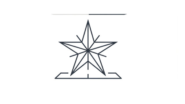 Star Navigation Icon with Minimal Design