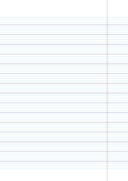 A clean and precise French Seyes ruled writing sheet featuring double lines and right margin. Perfect for teachers, editors, and designers creating printable writing materials or classroom activities.