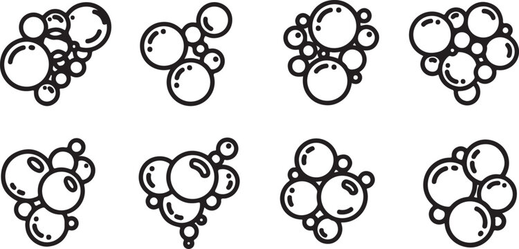 Black and white circular pattern with tangled lines and dots Vector