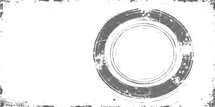Old rustic metal ring with heavy scratches and weathered texture in a circular shape