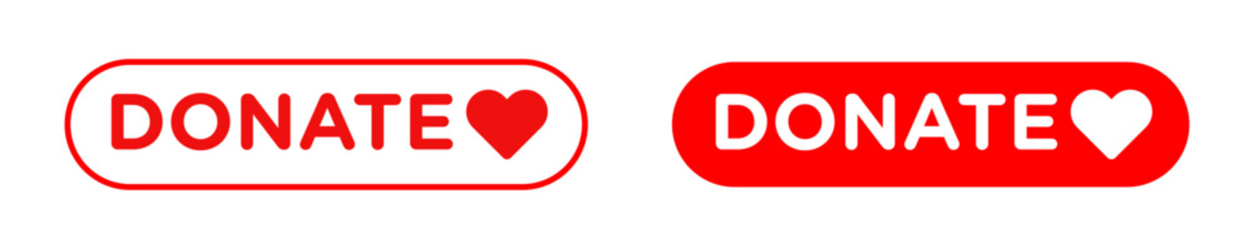 Donate button icon vector simple design