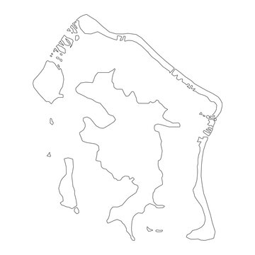 Bora bora island map symbol shape, travel web flat concept icon vector illustration .