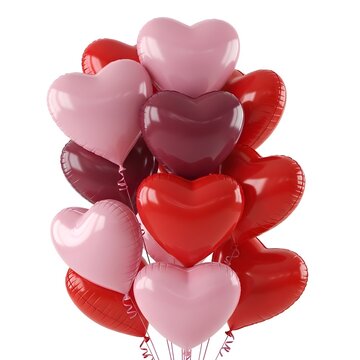 Festive heart shaped balloons a perfect happy birthday celebration party decoration idea