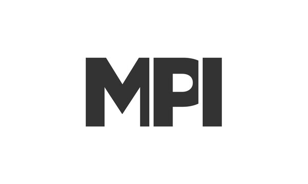MPI logo design template with strong and modern bold text. Initial based vector logotype featuring simple and minimal typography. Trendy company identity.