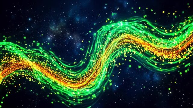Colorful abstract wave in space symbolizing conceptual art and dynamic energy
