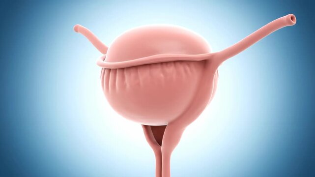 3D Human Bladder Rotation - Medical Visualization