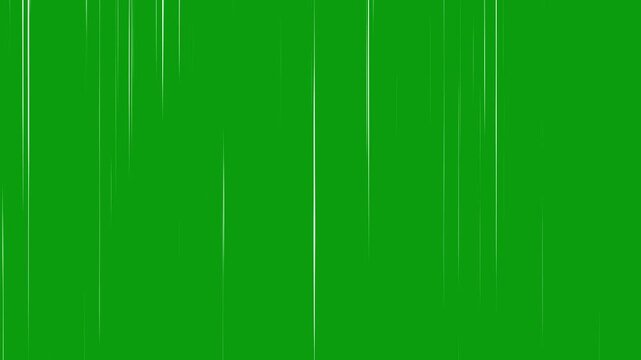 comic style fast speed lines on chroma key background. white speed lines effect on green screen.