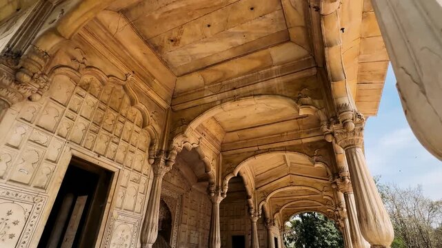The Red Fort ( Lal Qila ) was the main residence of the old indian emperors located in the center of Delhi, India, World Heritage site by UNESCO