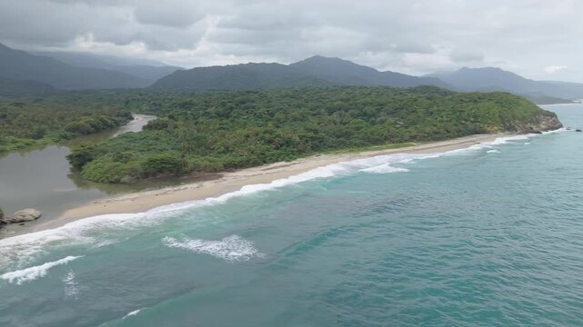 Aerial View of Tayrona National Park in Colombia