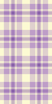 Mix tartan background fabric, fall pattern seamless texture. Mesh plaid vector check textile in violet and lemon chiffon colors.