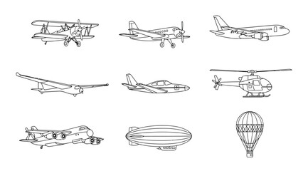 Set of various aircraft icons © S.Siam