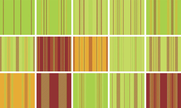 Striped pattern set tailored for composition notebooks. Classic lines designs add charm and appeal to school supplies. Vector structure ensures clean edges.