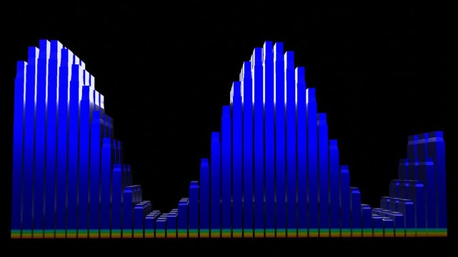 blue equalizer visualization background