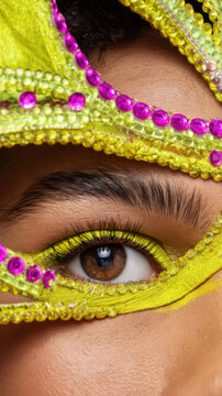 Vibrant folia masks and festive style celebrating a joyful holiday party atmosphere