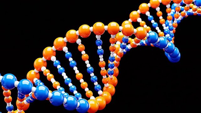 Colorful DNA double helix structure ideal for pharmaceutical campaigns and wellness branding