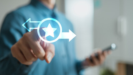 User redeeming loyalty reward points on mobile app interface, representing digital rewards program,...