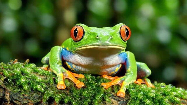 Cute Frog In The Forest