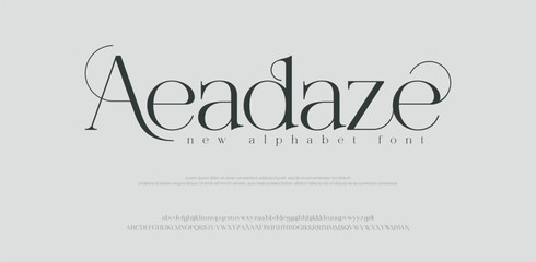 Aeadaze, Elegant wedding typography classic serif font decorative vintage retro. Creative vector  © MOHXXIN