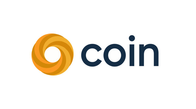 This image showcases a vibrant and modern logo representing a finance brand with a circular orange symbol and bold typography, suitable for fintech applications and branding.