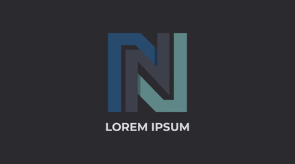 Fototapeta premium This unique logo features interlocking shapes made from contrasting colors, representing connection and collaboration, making it perfect for various business applications.