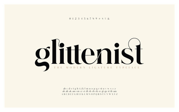 Luxury modern Elegant alphabet logo font. Typography elegant style alphabet fonts for beauty, calligraphy, decorative, glamour, boutique, fashion, brand, wedding, vintage design. 