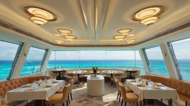Restaurant on a cruise ship.