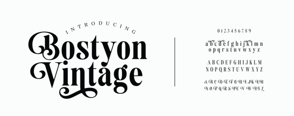 luxury elegant typography vintage serif font wedding invitation logo fashion   © Creation
